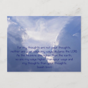 Scripture, Angel Image, Isaiah 55:8,9, Vykort