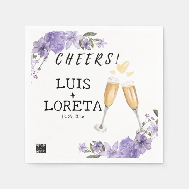 Scripture Bröllop Napkins Pappersservett (Framsidan)