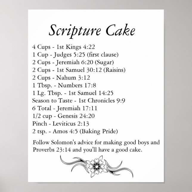 Scripture Cake Poster (Framsidan)