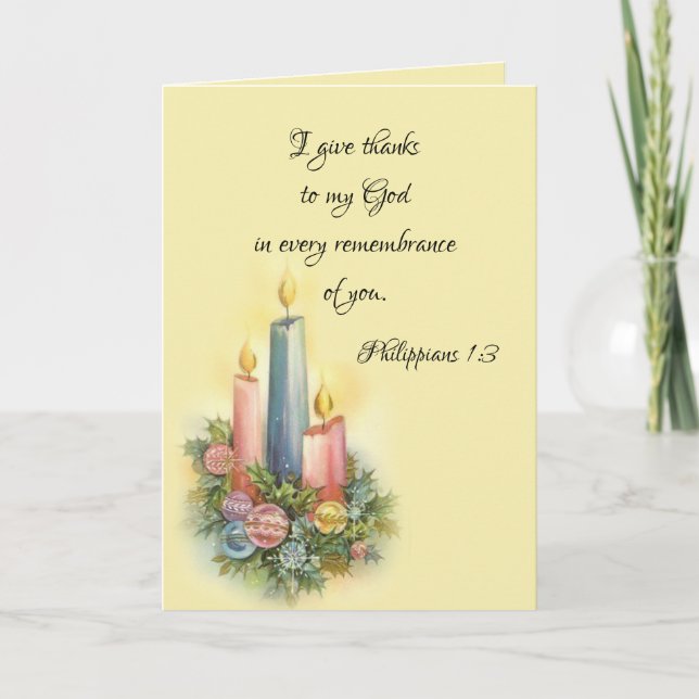 Scripture för helgdagjultack tack kort (Framsida)