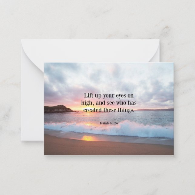 Scripture, Isaiah 40:26 Anteckningskort (Framsida)