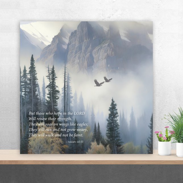 Scripture Isaiah 40 Soar like Eagles Wall Art Poster (Skapare uppladdad)