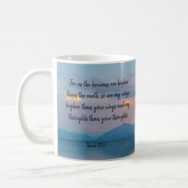 Scripture, Isaiah 55:8,9, My ways are Higher Frost Kaffemugg (Vänster)