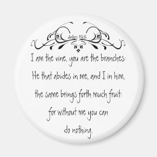 Scripture John 5:15 mig förmiddag vinen Magnet