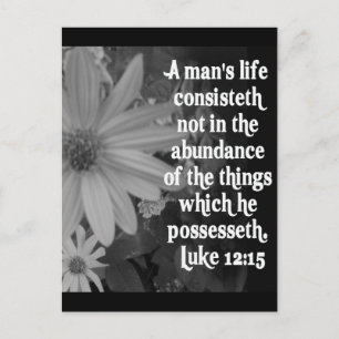 SCRIPTURE LUKE 12:15 VYKORT