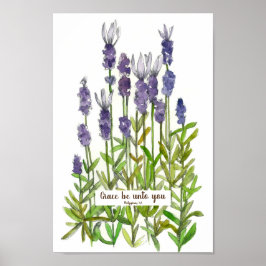 Scripture Philippians 1:2 Bible Verse Lavender Poster
