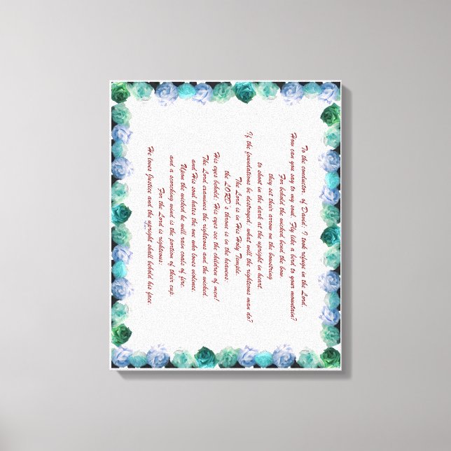 Scripture, Psalm 11, Bible Verse Canvastryck (Framsida)
