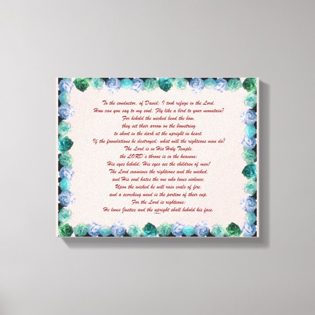 Scripture, Psalm 11, Bible Verse Canvastryck (Framsida)