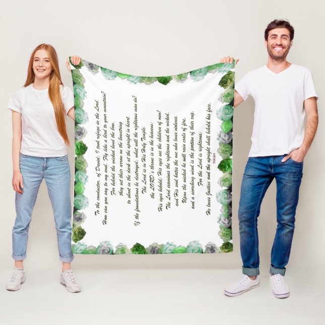 Scripture, Psalm 11, Bible Verse Fleecefilt (På plats)