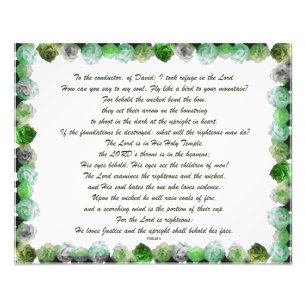 Scripture, Psalm 11, Bible Verse Fototryck