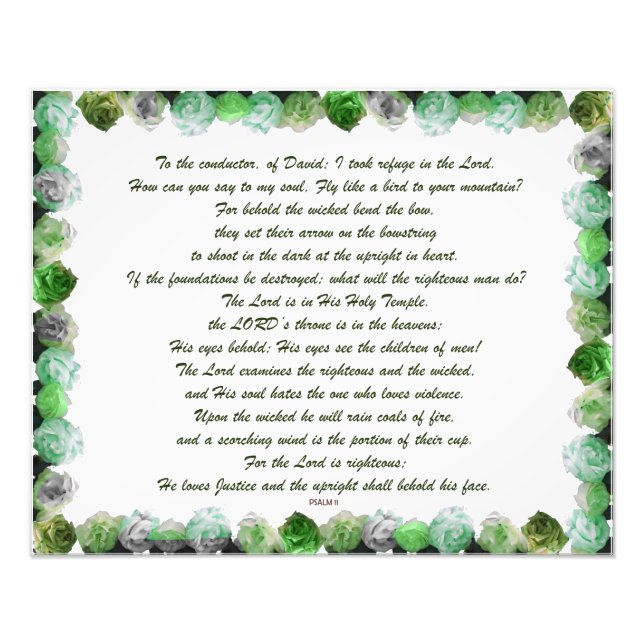 Scripture, Psalm 11, Bible Verse Fototryck (Framsidan)