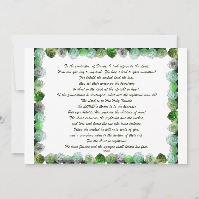 Scripture, Psalm 11, Bible Verse Inbjudningar (Framsida)