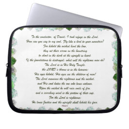 Scripture, Psalm 11, Bible Verse Laptop Fodral