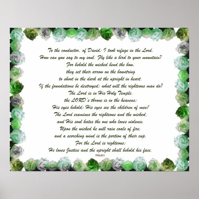 Scripture, Psalm 11, Bible Verse Poster (Framsidan)