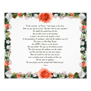 Scripture, Psalm 11, Botanic Fototryck