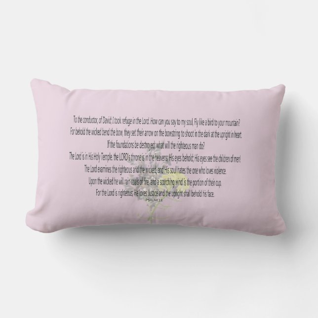 Scripture, Psalm 11, Lumbarkudde (Framsida)