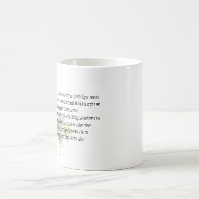 Scripture, Psalm 11, Magisk Mugg (Center)