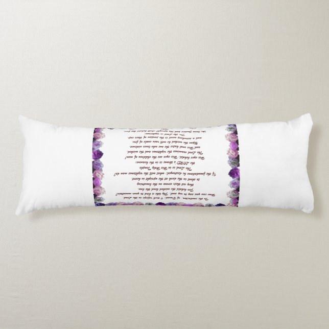 Scripture, Psalm 11, Purple Roses Kroppskudde (Framsidan)