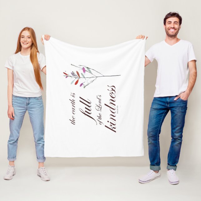 Scripture, Psalm 33, Kindness Fleecefilt (På plats)