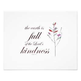 Scripture, Psalm 33, Kindness, Fototryck