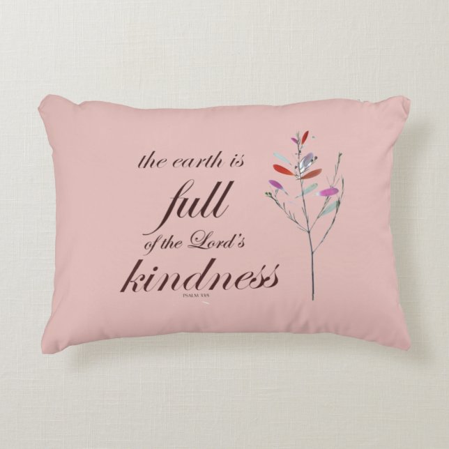 Scripture, Psalm 33, Kindness Prydnadskudde (Framsidan)