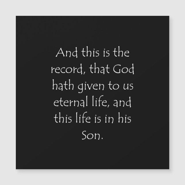 Scripture Quote 1 John 5 11 (Framsida)