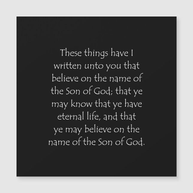 Scripture Quote 1 John 5 13 (Framsida)