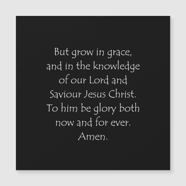 Scripture Quote 2 Peter 3 18 (Framsida)