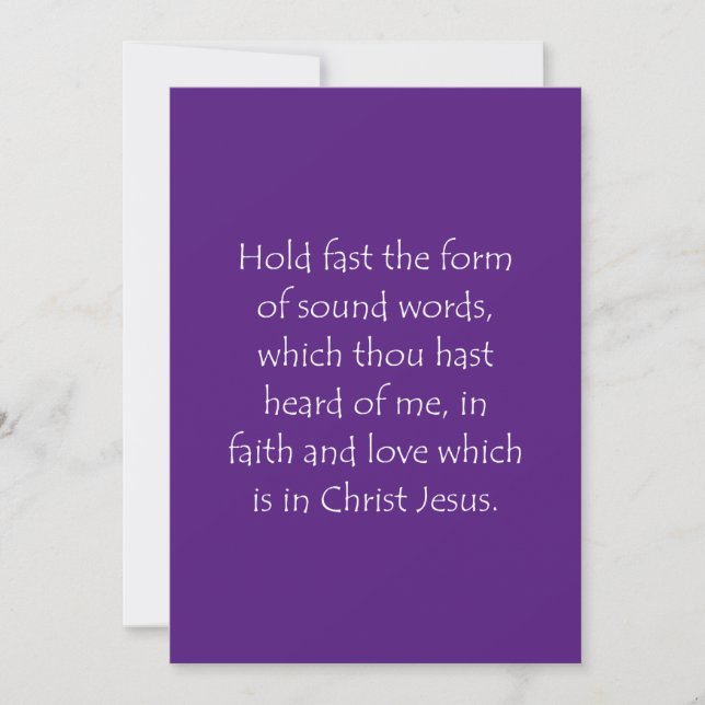Scripture Quote 2 Timothy 1 13 Tack Kort (Framsida)