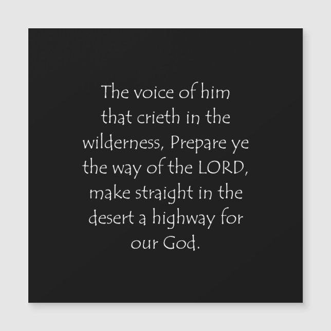 Scripture Quote Isaiah 40 3 (Framsida)