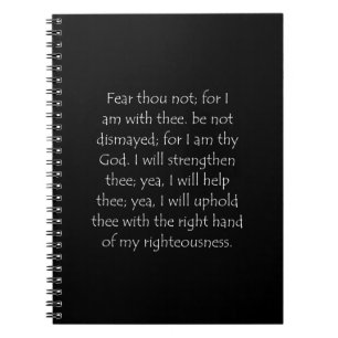 Scripture Quote Isaiah 41 10 Anteckningsbok