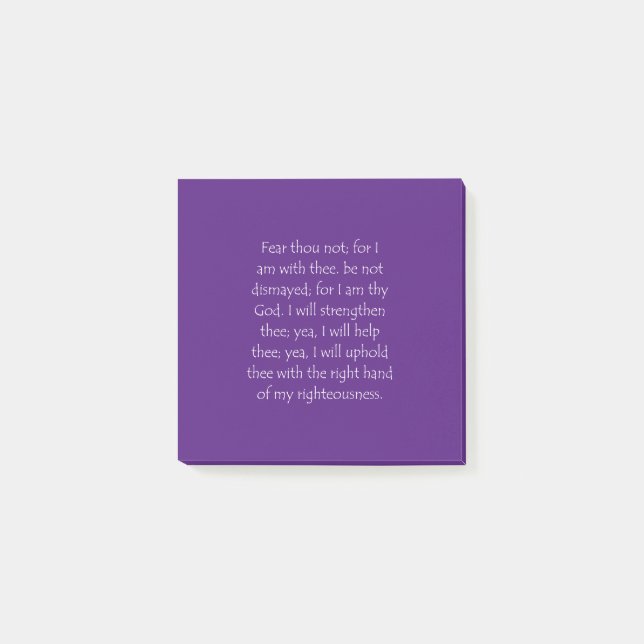 Scripture Quote Isaiah 41 10 Post-it Block (Framsida)
