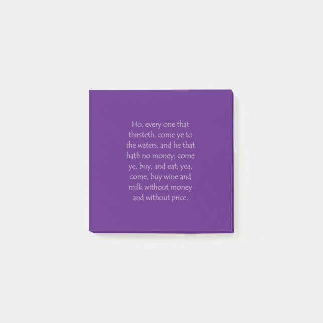 Scripture Quote Isaiah 55 1 Post-it Block (Framsida)