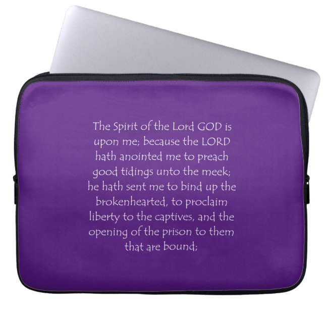Scripture Quote Isaiah 61 1 Laptop Fodral (Framsidan)