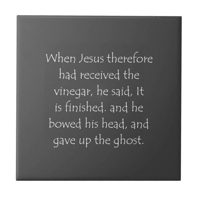 Scripture Quote John 19 30 Kakelplatta (Framsidan)