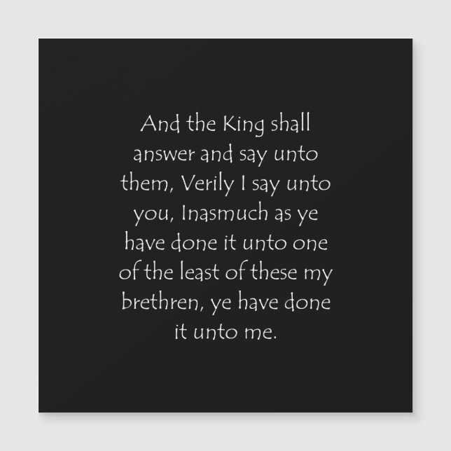 Scripture Quote Matthew 25 40 (Framsida)