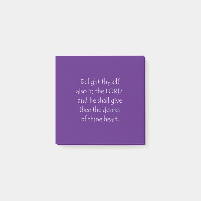 Scripture Quote Psalms 37 4 Post-it Block (Framsida)