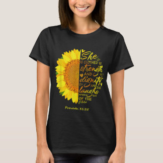 Scripture Religiösa Christian Bible Verse Sunflowe T Shirt