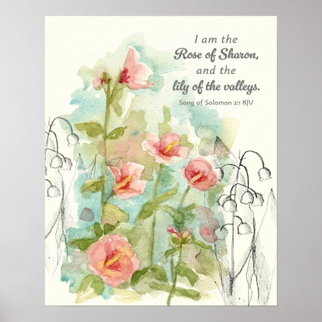 Scripture Song of Solomon Rose of Sharon Lily  Poster (Framsidan)