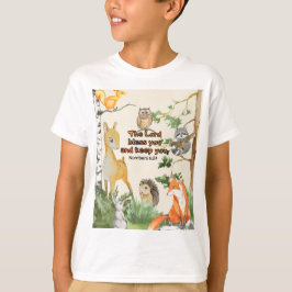 Scripture T Shirt för barn with Woodland Animals