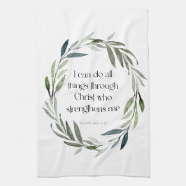 Scripture Tea-Towel | Filippinerna 4:13 Kökshandduk
