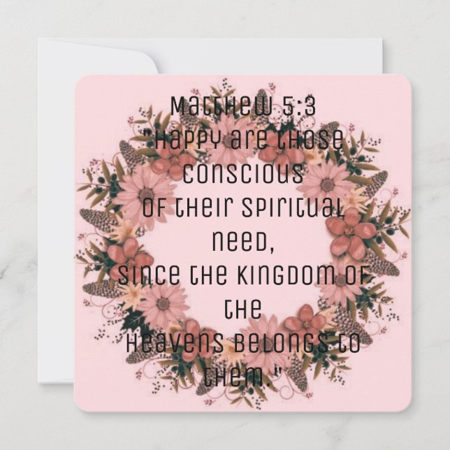 Scripture Verse Andlig Matthew, Kungariket (Framsida)