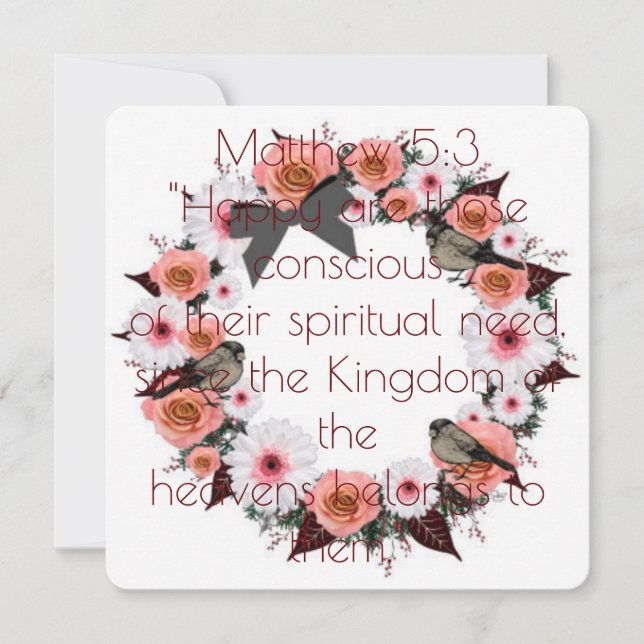 Scripture Verse Andlig Matthew, Kungariket (Framsida)