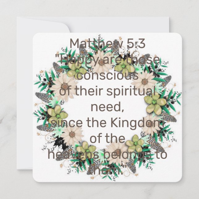 Scripture Verse Andlig Matthew, Kungariket (Framsida)