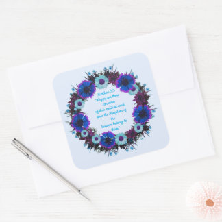 Scripture Verse Andlig Message Kingdom Fyrkantigt Klistermärke