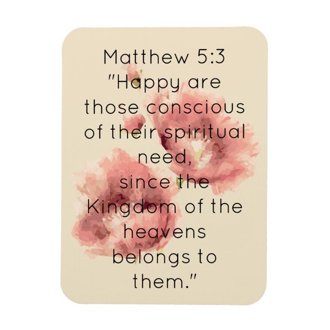 Scripture Verse Andlig Message Kingdom Magnet (Vertikal)