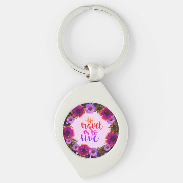 Scripture Verse Andlig Message Kingdom Swirl Silverfärgad Nyckelring (Framsidan)