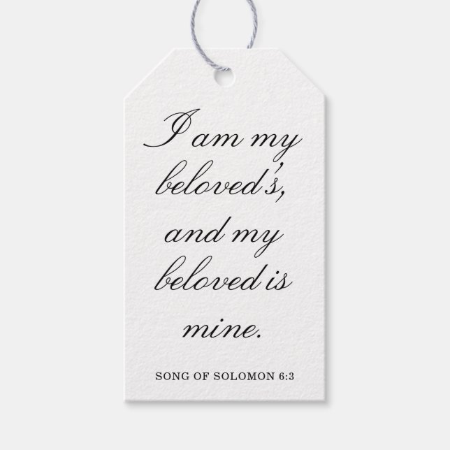 Scripture Wedding Centerpiece, Bridal Shower Decor Presentetikett (Framsidan)