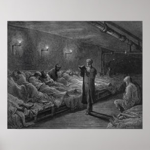 Scriptureavläsare i en nattfristad poster