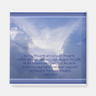 Scripturen den Isaiah 55:8,9, min väg är högre Magnet